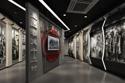 现代历史文化展厅3D模型下载